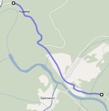 Route along the San river